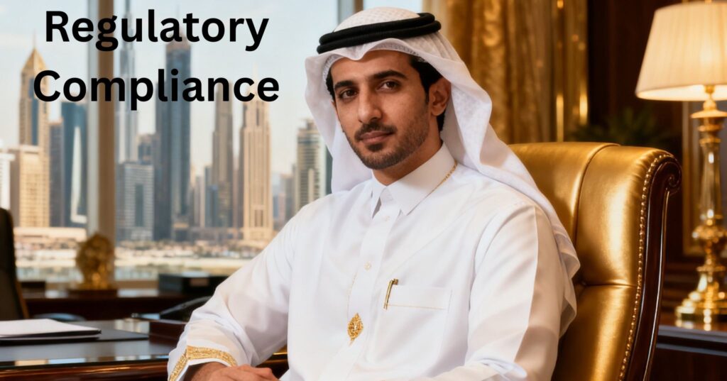 Corporate regulatory compliance framework in UAE detailing AML goAML portal requirements and UBO registry filings
