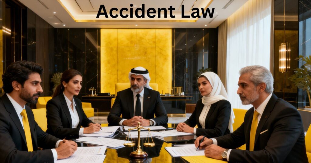 Dubai Police accident report green and pink forms and insurance claim process