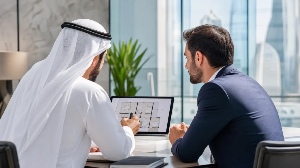 UAE Courtroom and Legal Scales